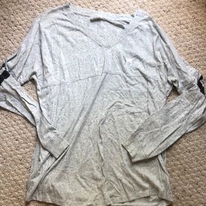 Grey PiNK long sleeve with sequin design on back